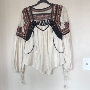 Free People Balloon Sleeve Top